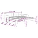 Sofa rozsuwana z materacami, czarna, 100x200 cm, aksamit  Lumarko!