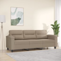 3-osobowa sofa, taupe, 180 cm, tapicerowana mikrofibrą  Lumarko!