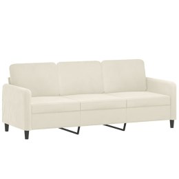 Sofa 3-osobowa, kremowy, 180 cm, tapicerowana aksamitem  Lumarko!