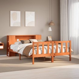 Łóżko z regałem, bez materaca, woskowy brąz, 150x200 cm, sosna  Lumarko!