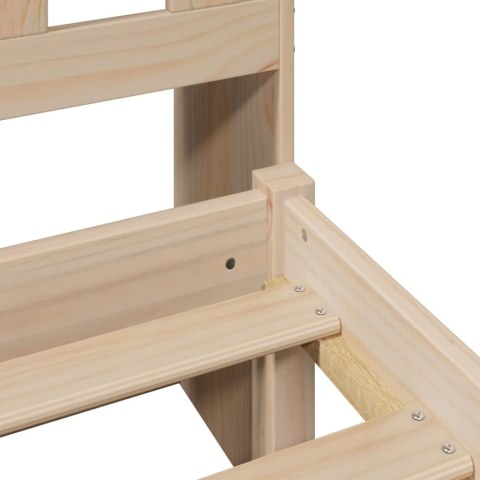 Łóżko z regałem, bez materaca, 160x200 cm, lite drewno sosnowe  Lumarko!