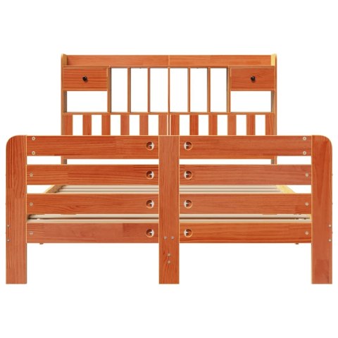 Łóżko z regałem, bez materaca, 160x200 cm, lite drewno sosnowe  Lumarko!