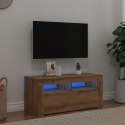 Szafka pod TV z oświetleniem LED, dąb artisan, 90x35x40 cm  Lumarko!