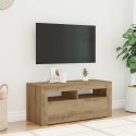 Szafka pod TV z oświetleniem LED, dąb artisan, 90x35x40 cm  Lumarko!