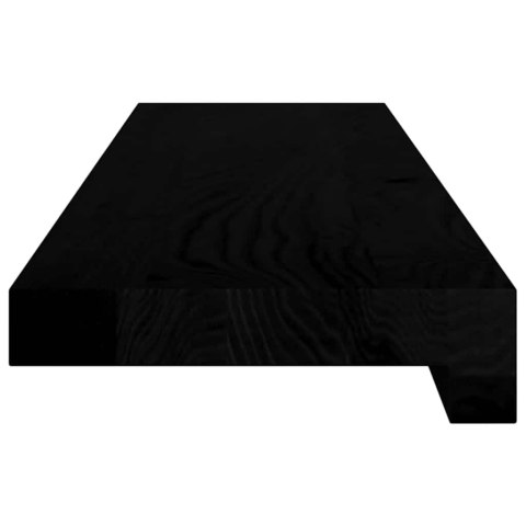 Parapety 2 szt., ciemnobrązowy, 80x15x2 cm, lite drewno dębowe  Lumarko!