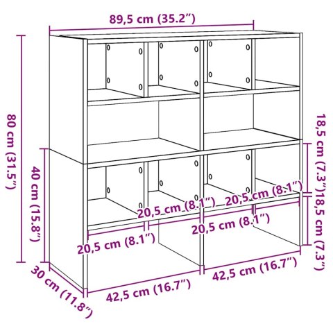 Stojaki na buty 2 szt., sztaplowane, białe, 89,5x30x40 cm  Lumarko!