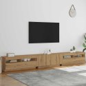 Szafka pod TV z oświetleniem LED, dąb artisan, 300x35x40 cm  Lumarko!