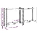 2-poziomowe półki na opony, 2 szt., srebrne, 110x40x109cm, stal  Lumarko!