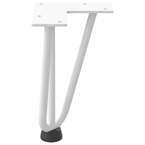 Nogi do stołu Hairpin, 4 szt., biale, 20 cm, lita stal  Lumarko!