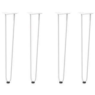 Nogi do stołu Hairpin, 4 szt., biale, 72 cm, lita stal  Lumarko!