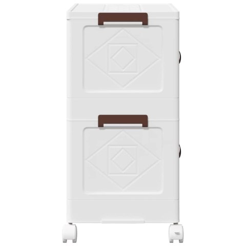 Skrzynia do przechowywania z kółkami, 2-poziomowa, 28 L  Lumarko!