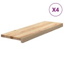 Stopnie schodowe, 4 szt., surowe 80x25x2 cm lite drewno dębowe  Lumarko!