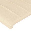 Zagłówek do łóżka z LED, kremowy, 203x16x78/88 cm, tkanina  Lumarko!