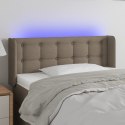 Zagłówek do łóżka z LED, taupe, 103x16x78/88 cm, tkanina  Lumarko!