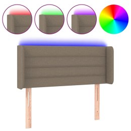 Zagłówek do łóżka z LED, taupe, 83x16x78/88 cm, tkanina  Lumarko!