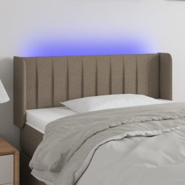 Zagłówek do łóżka z LED, taupe, 83x16x78/88 cm, tkanina  Lumarko!
