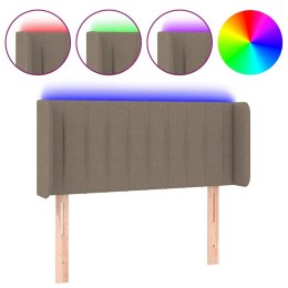 Zagłówek do łóżka z LED, taupe, 83x16x78/88 cm, tkanina  Lumarko!