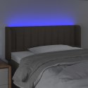 Zagłówek do łóżka z LED, taupe, 83x16x78/88 cm, tkanina  Lumarko!