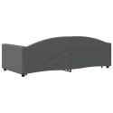 Sofa rozsuwana z szufladami, ciemnoszara, 90x200 cm, tkanina  Lumarko!