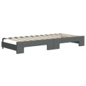 Sofa rozsuwana z szufladami, ciemnoszara, 90x200 cm, tkanina  Lumarko!