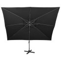 Parasol wiszący z podwójną czaszą, 400x300 cm, czarny  Lumarko!
