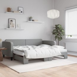 Sofa rozsuwana z materacami, jasnoszara, 90x200 cm, tkanina  Lumarko!