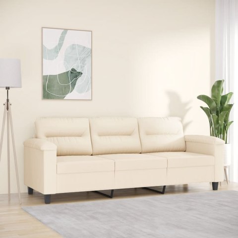 3-osobowa sofa, beżowy, 180 cm, tapicerowana mikrofibrą  Lumarko!