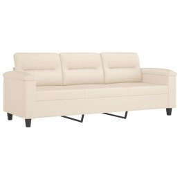 3-osobowa sofa, beżowy, 180 cm, tapicerowana mikrofibrą  Lumarko!