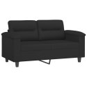 Sofa 2-osobowa, czarna, 120 cm, tapicerowana mikrofibrą  Lumarko!