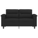 Sofa 2-osobowa, czarna, 120 cm, tapicerowana mikrofibrą  Lumarko!