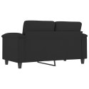 Sofa 2-osobowa, czarna, 120 cm, tapicerowana mikrofibrą  Lumarko!