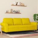 Sofa 3-osobowa, żółty, 180 cm, tapicerowana aksamitem  Lumarko!