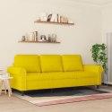 Sofa 3-osobowa, żółty, 180 cm, tapicerowana aksamitem  Lumarko!