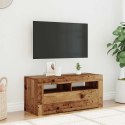 Szafka pod TV z oświetleniem LED, stare drewno, 90x35x40 cm  Lumarko!