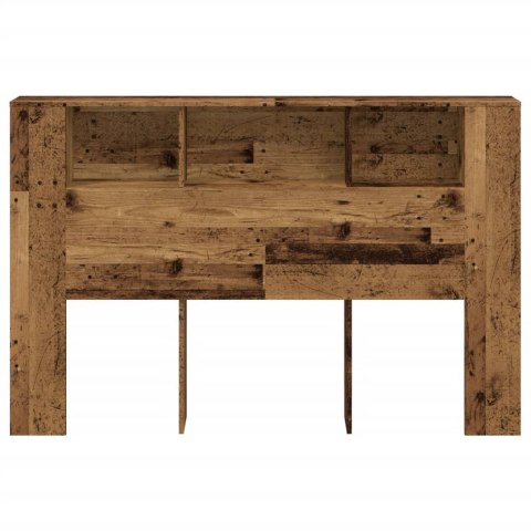 Zagłówek z półkami, stare drewno, 160x18,5x103,5 cm  Lumarko!