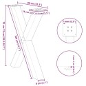 Nogi do stołu jadalnego, 3 szt., czarne, 80x(72-73) cm, stal  Lumarko!