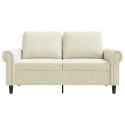 Sofa 2-osobowa, kremowy, 120 cm, tapicerowana aksamitem  Lumarko!