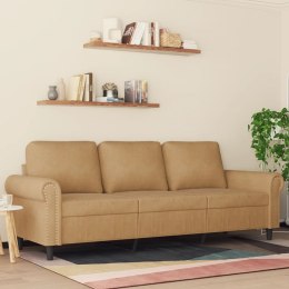 VidaXL Sofa 3-osobowa, brązowa, 180 cm, tapicerowana aksamitem