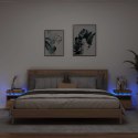 Szafki nocne z LED, 2 szt., dąb artisan, 40x39x48,5 cm  Lumarko!