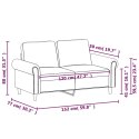 Sofa 2-osobowa, kremowy, 120 cm, tapicerowana aksamitem  Lumarko!