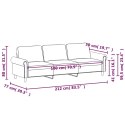 Sofa 3-osobowa, kremowy, 180 cm, tapicerowana aksamitem  Lumarko!