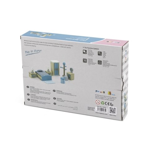 VIGA PolarB Zestaw Mebelków do Domku dla Lalek Sypialnia Lumarko!