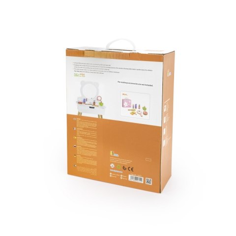 VIGA Duża Toaletka Drewniana Biała z Lustrem i Krzesełkiem Lumarko!