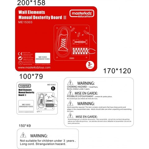Tablica Edukacyjna - Zręczność Manualna Sznurowanie Montessori Lumarko!