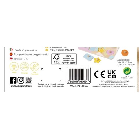 Układanka Puzzle Klocki Geometryczne 9 el. Lumarko!