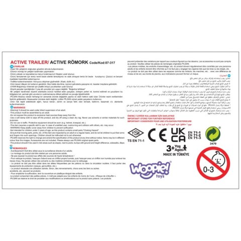 WOOPIE Przyczepka ACTIVE TARILER Czerwona 35 kg Lumarko!