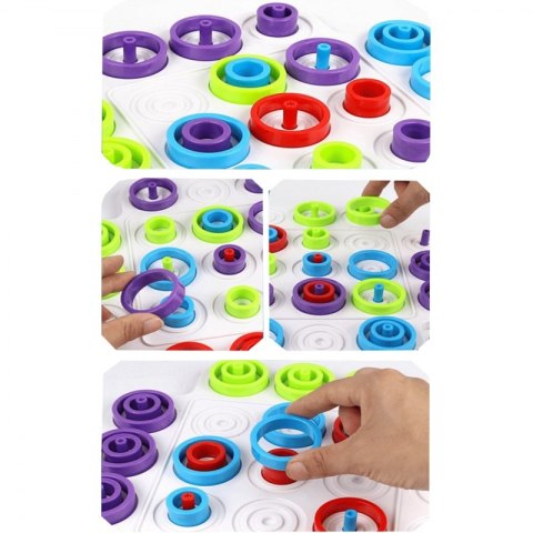 WOOPIE Strategiczna Gra Logiczna Trening Mózgu Kółko i Krzyżyk 36 el. Lumarko!