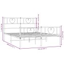 Metalowa rama łóżka z wezgłowiem i zanóżkiem, biała, 135x190 cm Lumarko!