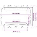  Zadaszenie do huśtawki ogrodowej, beżowe, 188/168x110/145 cm Lumarko!