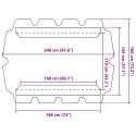  Zadaszenie do huśtawki ogrodowej, kremowe, 226x186 cm, 270 g/m² Lumarko!